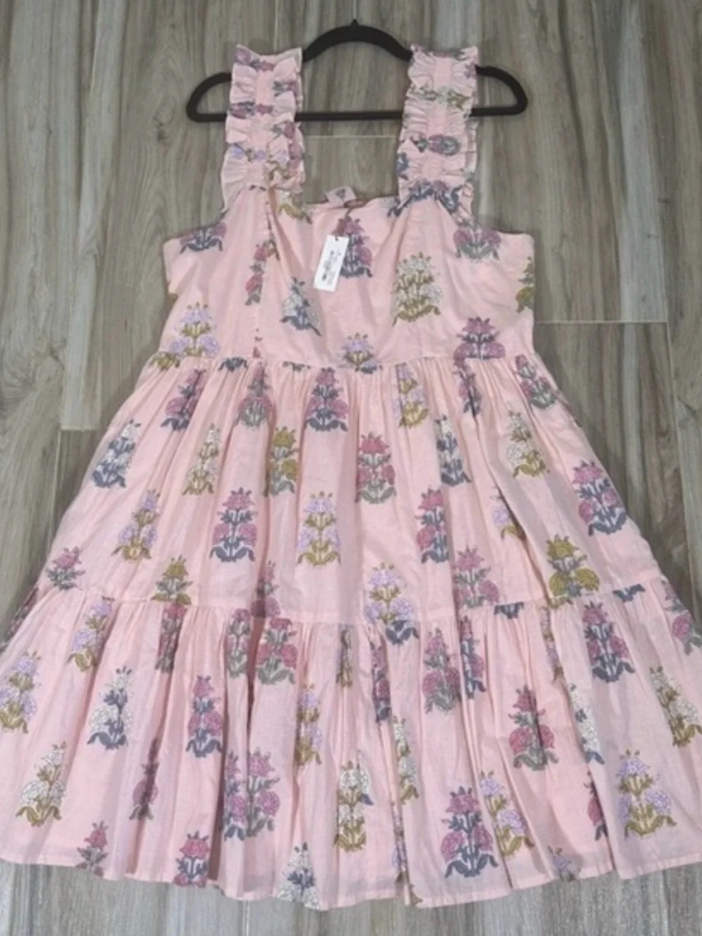 Pink Chicken Via Pink Floral Flowerette Garden Party Ruffle-Strap Dress girls 10